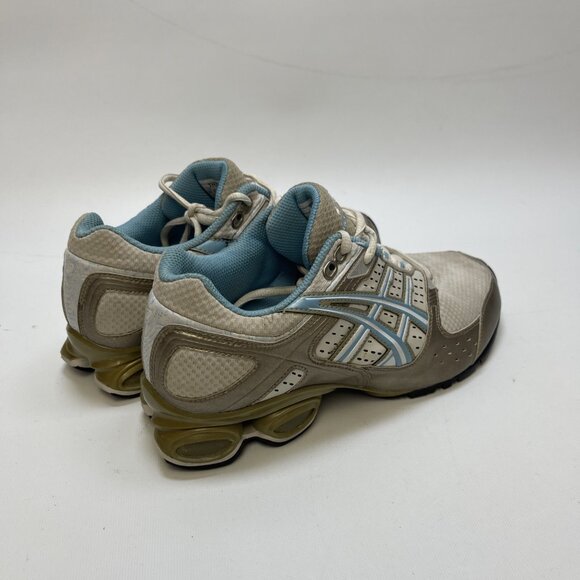 Y2K Asics Gel Frantic 2 Running Shoes Wom Sz 8.5 US Baly Blue / Gold Shox Read - Picture 2 of 14